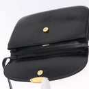 BALLY Shoulder Bag Leather Black Gold Tone Auth 202267A-16