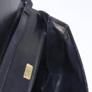 BALLY Shoulder Bag Leather Black Gold Tone Auth 202267A-19