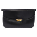 BALLY Shoulder Bag Leather Black Gold Tone Auth 202267A-2