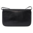 BALLY Shoulder Bag Leather Black Gold Tone Auth 202267A-3