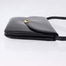 BALLY Shoulder Bag Leather Black Gold Tone Auth 202267A-4