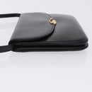 BALLY Shoulder Bag Leather Black Gold Tone Auth 202267A-5