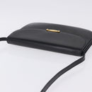 BALLY Shoulder Bag Leather Black Gold Tone Auth 202267A-6