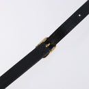BALLY Shoulder Bag Leather Black Gold Tone Auth 202267A-9