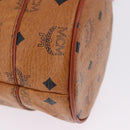 MCM Vicetos Shoulder Bag PVC Leather Brown Gold Tone Auth 202272A-14