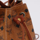 MCM Vicetos Shoulder Bag PVC Leather Brown Gold Tone Auth 202272A-10