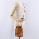 MCM Vicetos Shoulder Bag PVC Leather Brown Gold Tone Auth 202272A-19