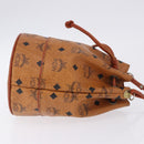 MCM Vicetos Shoulder Bag PVC Leather Brown Gold Tone Auth 202272A-3