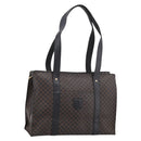 CELINE Macadam Tote Bag PVC Leather Black Gold Tone Auth 202273-1