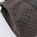 CELINE Macadam Tote Bag PVC Leather Black Gold Tone Auth 202273-15