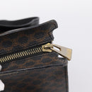 CELINE Macadam Tote Bag PVC Leather Black Gold Tone Auth 202273-9