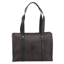CELINE Macadam Tote Bag PVC Leather Black Gold Tone Auth 202273-13