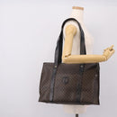 CELINE Macadam Tote Bag PVC Leather Black Gold Tone Auth 202273-22