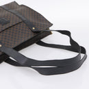 CELINE Macadam Tote Bag PVC Leather Black Gold Tone Auth 202273-7