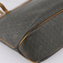 Christian Dior Honeycomb Tote Bag PVC Leather Khaki Gold Tone Auth 202274-16