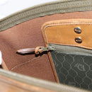 Christian Dior Honeycomb Tote Bag PVC Leather Khaki Gold Tone Auth 202274-19