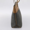 Christian Dior Honeycomb Tote Bag PVC Leather Khaki Gold Tone Auth 202274-3