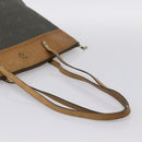 Christian Dior Honeycomb Tote Bag PVC Leather Khaki Gold Tone Auth 202274-7