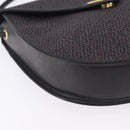 SAINT LAURENT Shoulder Bag Canvas Purple Gold Tone Auth 202276A-10