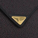 SAINT LAURENT Shoulder Bag Canvas Purple Gold Tone Auth 202276A-14