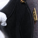 SAINT LAURENT Shoulder Bag Canvas Purple Gold Tone Auth 202276A-19