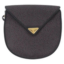 SAINT LAURENT Shoulder Bag Canvas Purple Gold Tone Auth 202276A-2