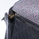 SAINT LAURENT Shoulder Bag Canvas Purple Gold Tone Auth 202276A-20