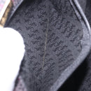 SAINT LAURENT Shoulder Bag Canvas Purple Gold Tone Auth 202276A-21