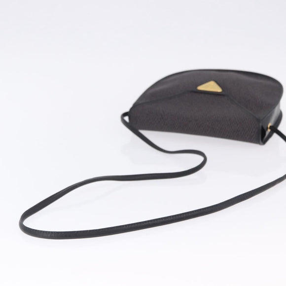 SAINT LAURENT Shoulder Bag Canvas Purple Gold Tone Auth 202276A