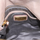 Miu Miu Vitellolux Hand Bag Leather 2way Gray Gold Auth 202277M-21