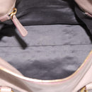 Miu Miu Vitellolux Hand Bag Leather 2way Gray Gold Auth 202277M-10