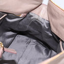 Miu Miu Vitellolux Hand Bag Leather 2way Gray Gold Auth 202277M-22
