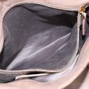 Miu Miu Vitellolux Hand Bag Leather 2way Gray Gold Auth 202277M-25