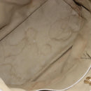 BVLGARI Tote Bag Leather Silver Auth 202279-15