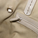 BVLGARI Tote Bag Leather Silver Auth 202279-18