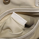 BVLGARI Tote Bag Leather Silver Auth 202279-20
