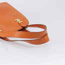 CELINE Star Ball Tote Bag Leather Orange Gold Tone Auth 202281A-7