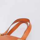 CELINE Star Ball Tote Bag Leather Orange Gold Tone Auth 202281A-8