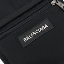 BALENCIAGA Explorer Shoulder Bag Canvas Black White 532298 Auth 202287A-15