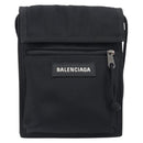 BALENCIAGA Explorer Shoulder Bag Canvas Black White 532298 Auth 202287A-2