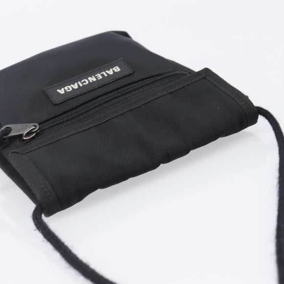 BALENCIAGA Explorer Shoulder Bag Canvas Black White 532298 Auth 202287A