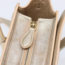 CELINE Luggage Nano Shopper Hand Bag Leather 2way Gold Auth 202288A-20