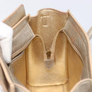 CELINE Luggage Nano Shopper Hand Bag Leather 2way Gold Auth 202288A-21