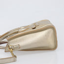 CELINE Luggage Nano Shopper Hand Bag Leather 2way Gold Auth 202288A-4