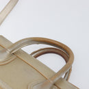 CELINE Luggage Nano Shopper Hand Bag Leather 2way Gold Auth 202288A-8