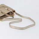 CELINE Luggage Nano Shopper Hand Bag Leather 2way Gold Auth 202288A-9