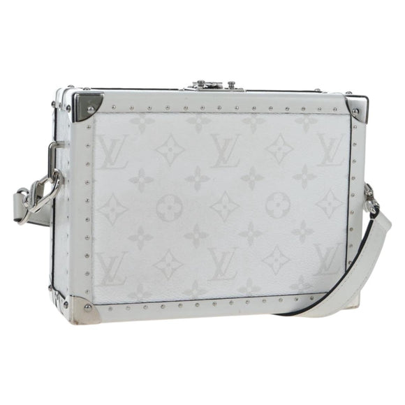 LOUIS VUITTON Tiger Lama Monogram Clutch Box White LV Auth 202290SAM
