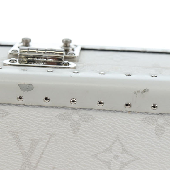 LOUIS VUITTON Tiger Lama Monogram Clutch Box White LV Auth 202290SAM