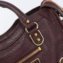 BALENCIAGA Classic Metallic Edge Nano City Leather Bordeaux 505982 Auth 202292V-18