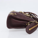 BALENCIAGA Classic Metallic Edge Nano City Leather Bordeaux 505982 Auth 202292V-4